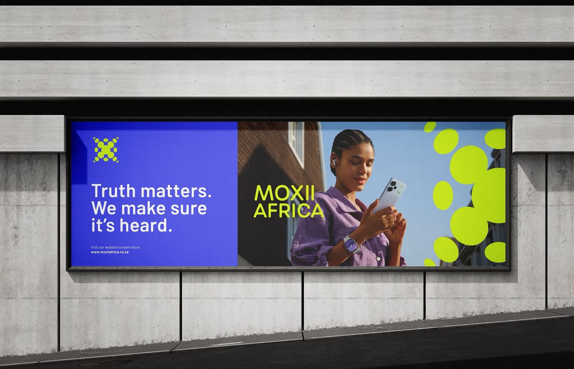 Billboard reading Truth matters. We make sure it's heard.