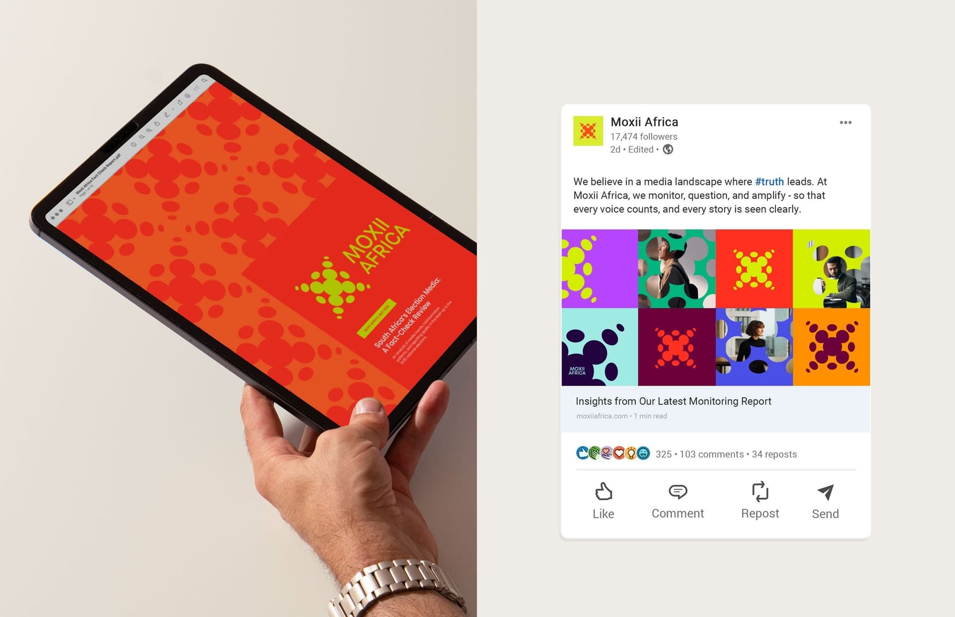 Tablet and LinkedIn touchpoints