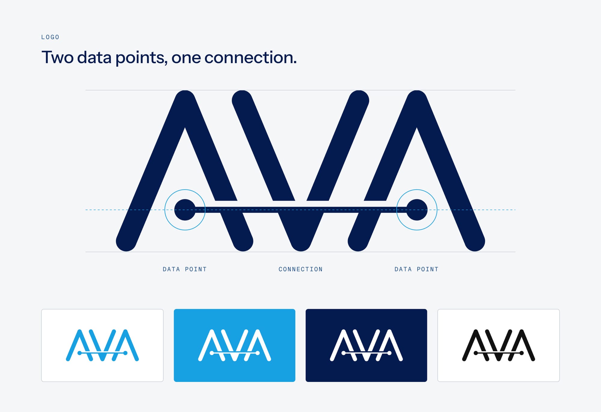 The AVA logo and its four approved colourways