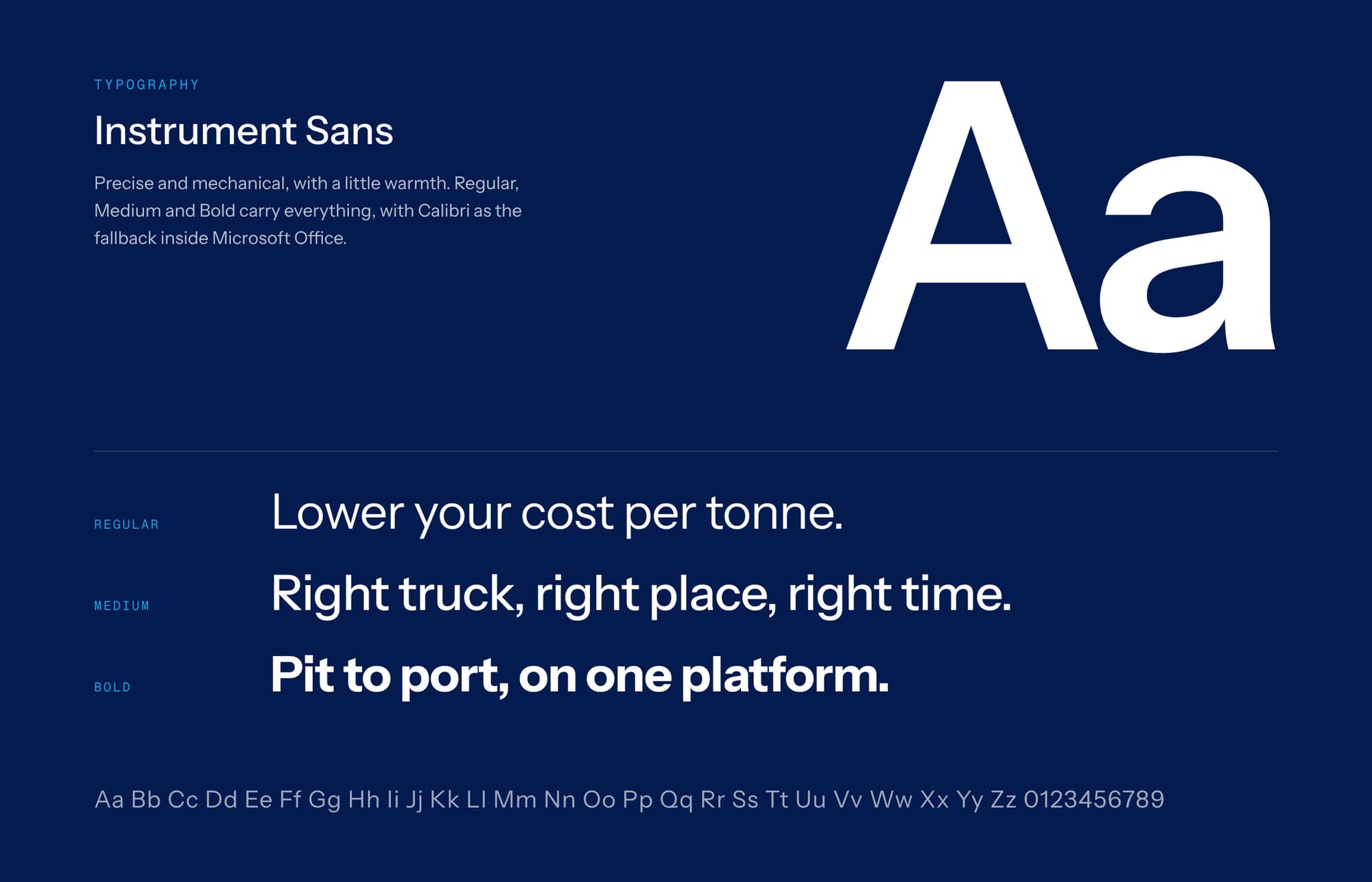 Instrument Sans type specimen